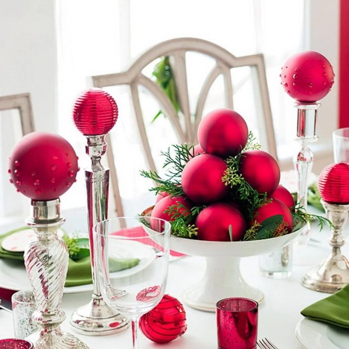 Christmas table decor diy