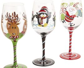 Diy christmas wine glasses