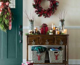 Christmas entry way decor