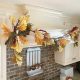 Above kitchen cabinet fall decor