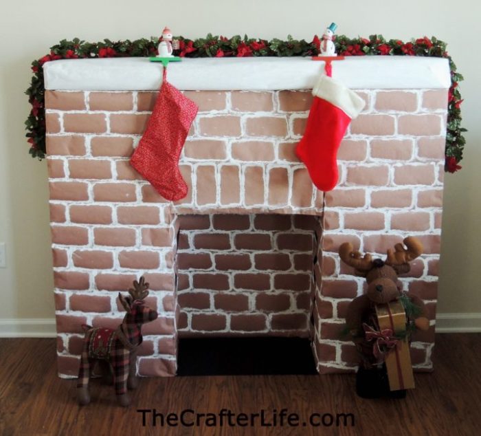 Diy fireplace for christmas