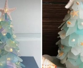 Diy sea glass christmas tree