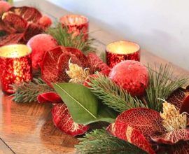 Christmas table decor diy