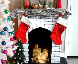 Diy fireplace for christmas