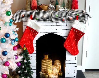 Diy fireplace for christmas