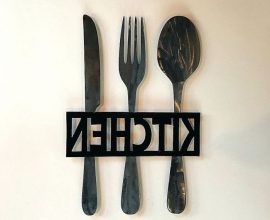 Kitchen metal wall decor