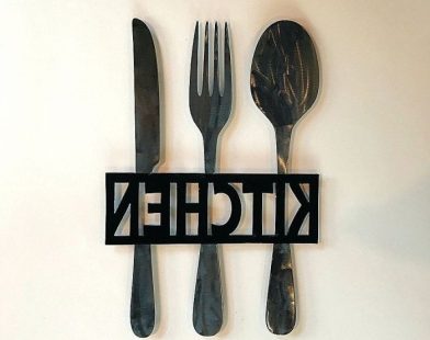 Kitchen metal wall decor