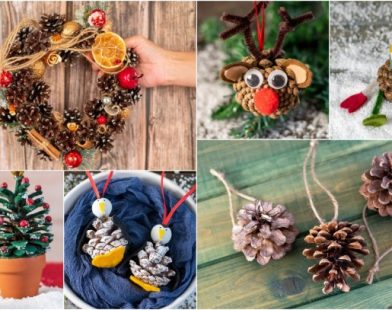 Diy pine cone christmas tree ornaments