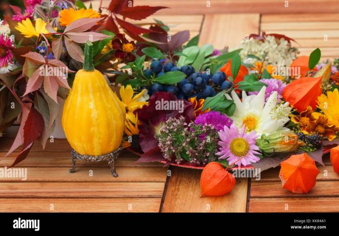 Fall decor for kitchen table