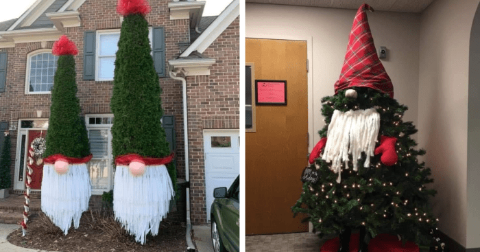 Diy gnome christmas tree