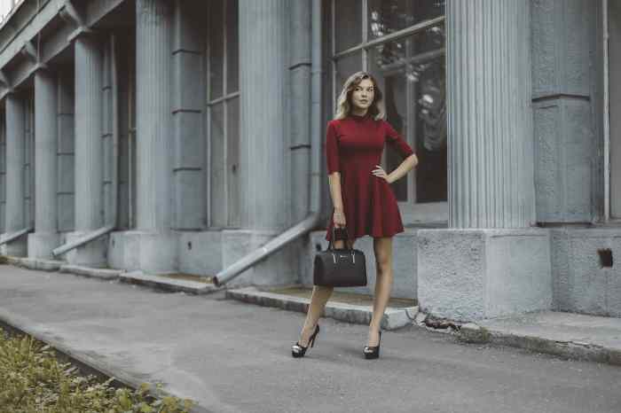 Wedding guest dresses red